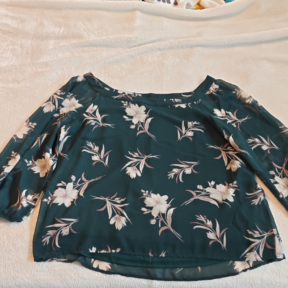 Papermoon Teal Floral Blouse